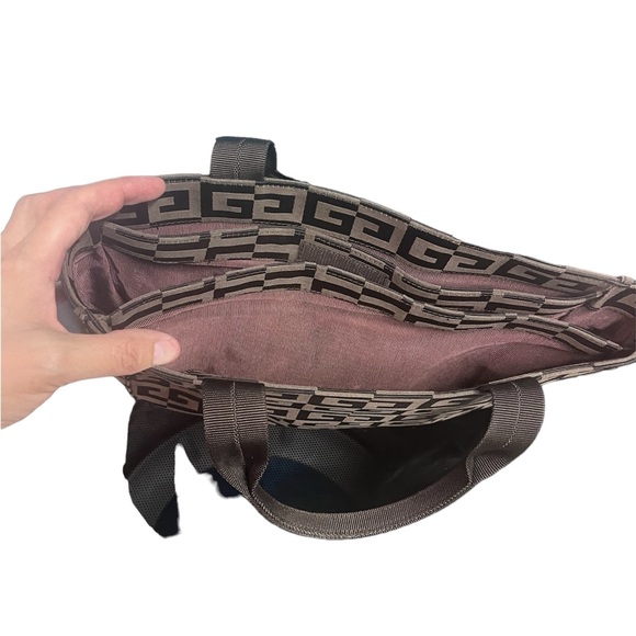 GIVENCHY Canvas Hand Bag, Brown - Picture 4 of 7